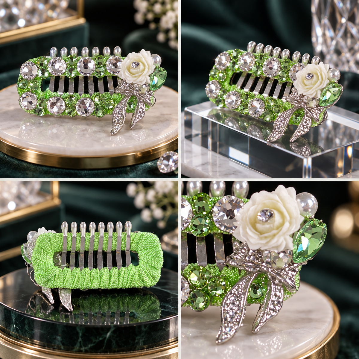 Lime Rose Pet Hair Clip