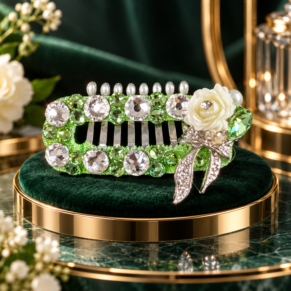 Lime Rose Pet Hair Clip