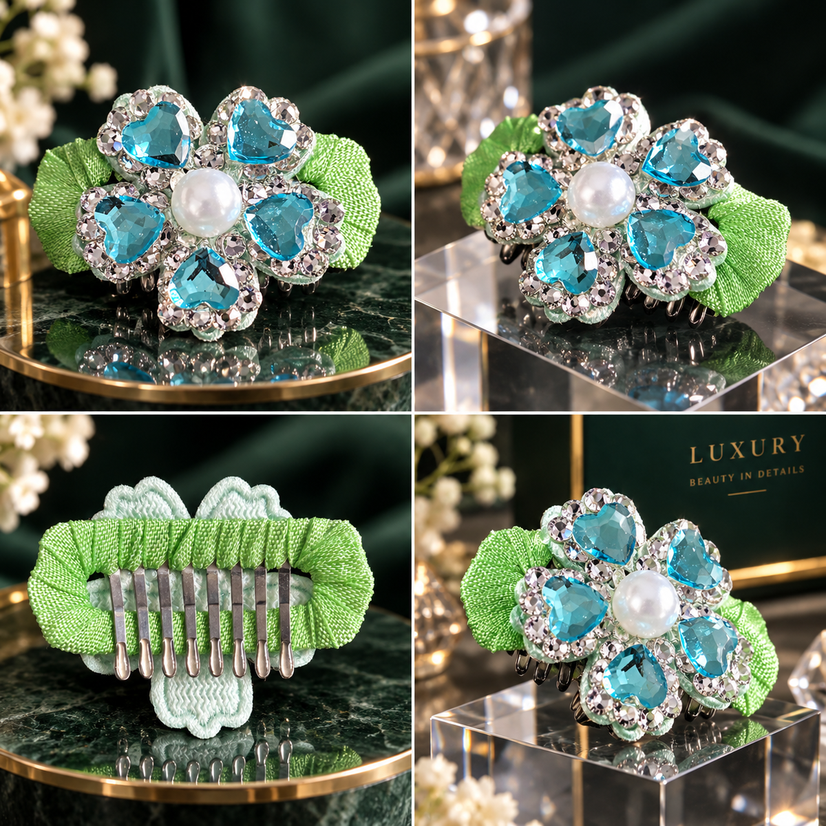 Blue Gem Flower Pet Hair