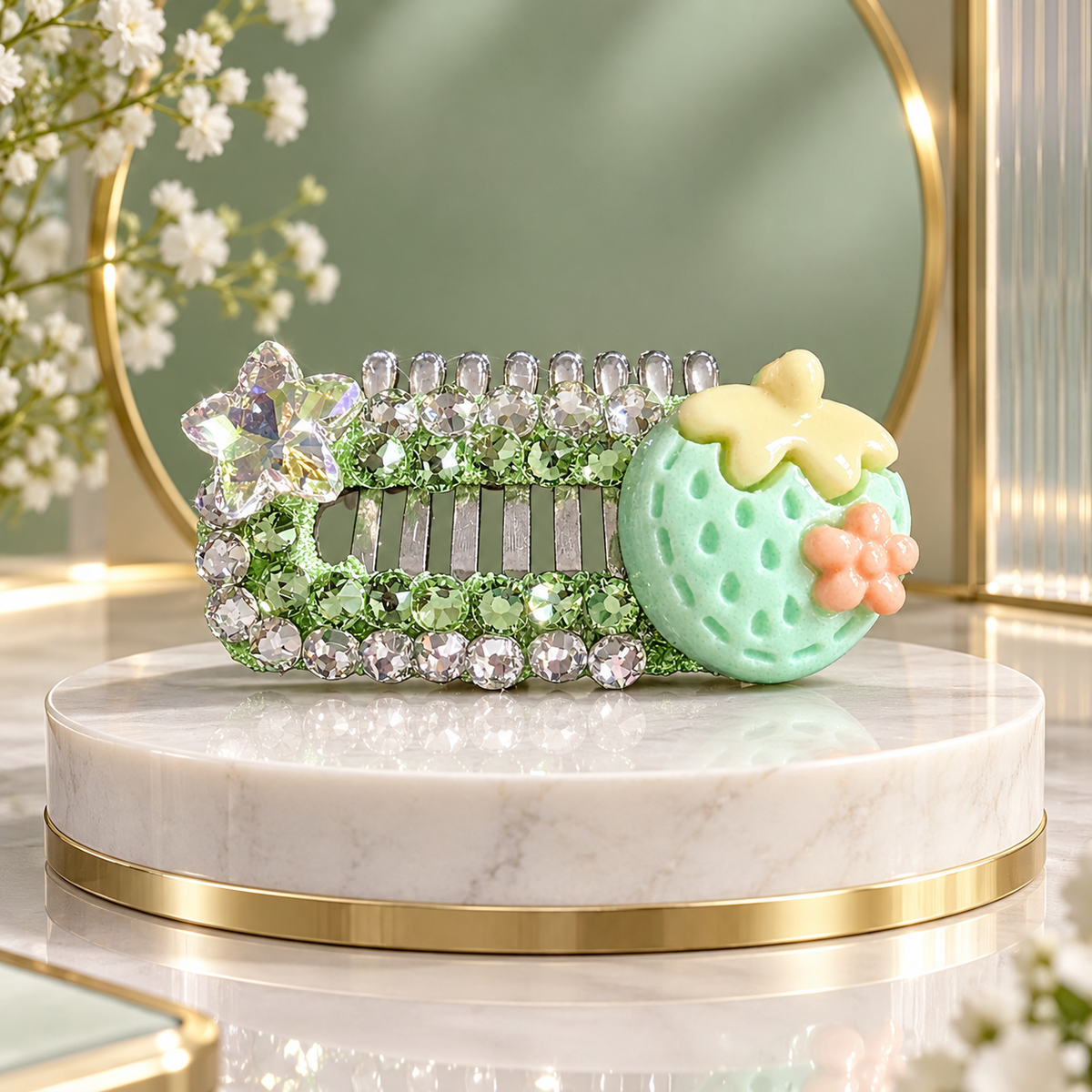 Green Berry Pet Barrette
